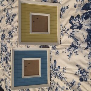 Blue and Yellow Square Photo Frames (2)